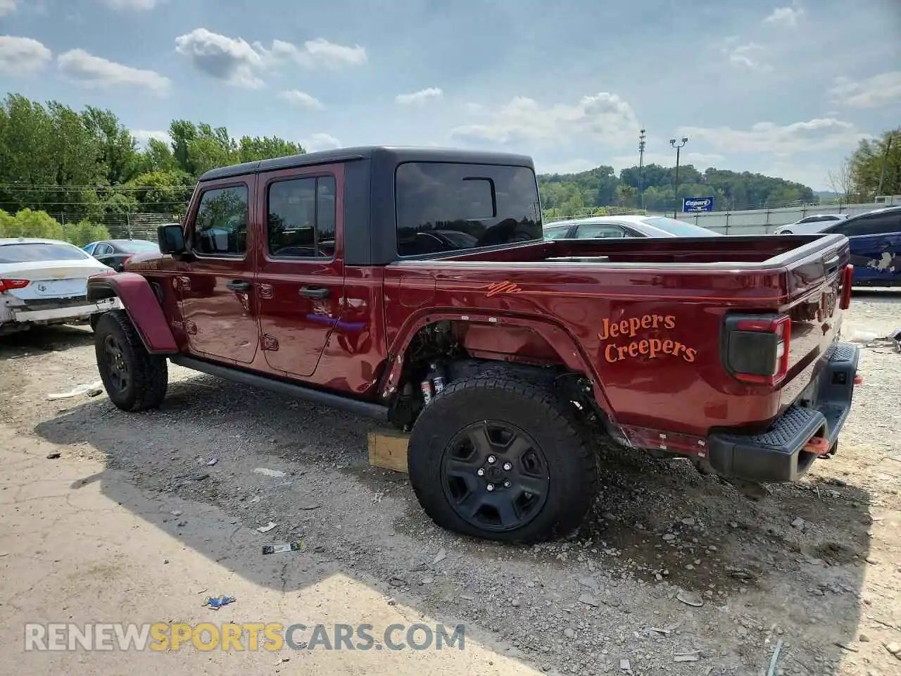 2 Photograph of a damaged car 1C6JJTEG3ML555822 JEEP GLADIATOR 2021