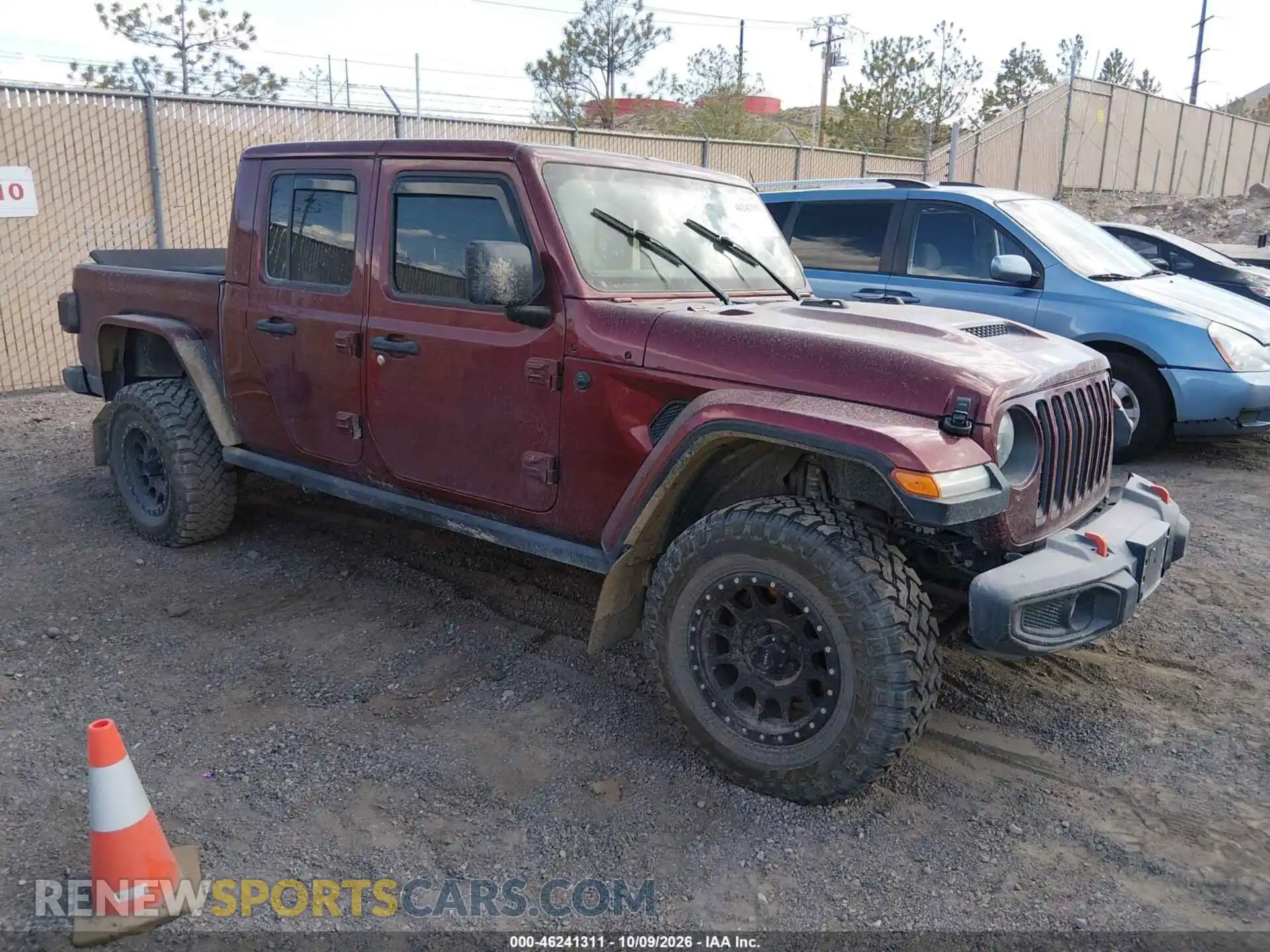 1 Photograph of a damaged car 1C6JJTEG8ML577993 JEEP GLADIATOR 2021
