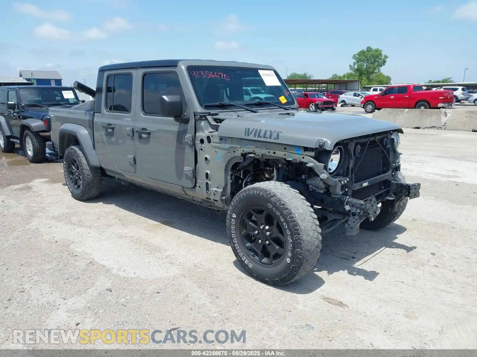 1 Photograph of a damaged car 1C6HJTAG2NL120294 JEEP GLADIATOR 2022