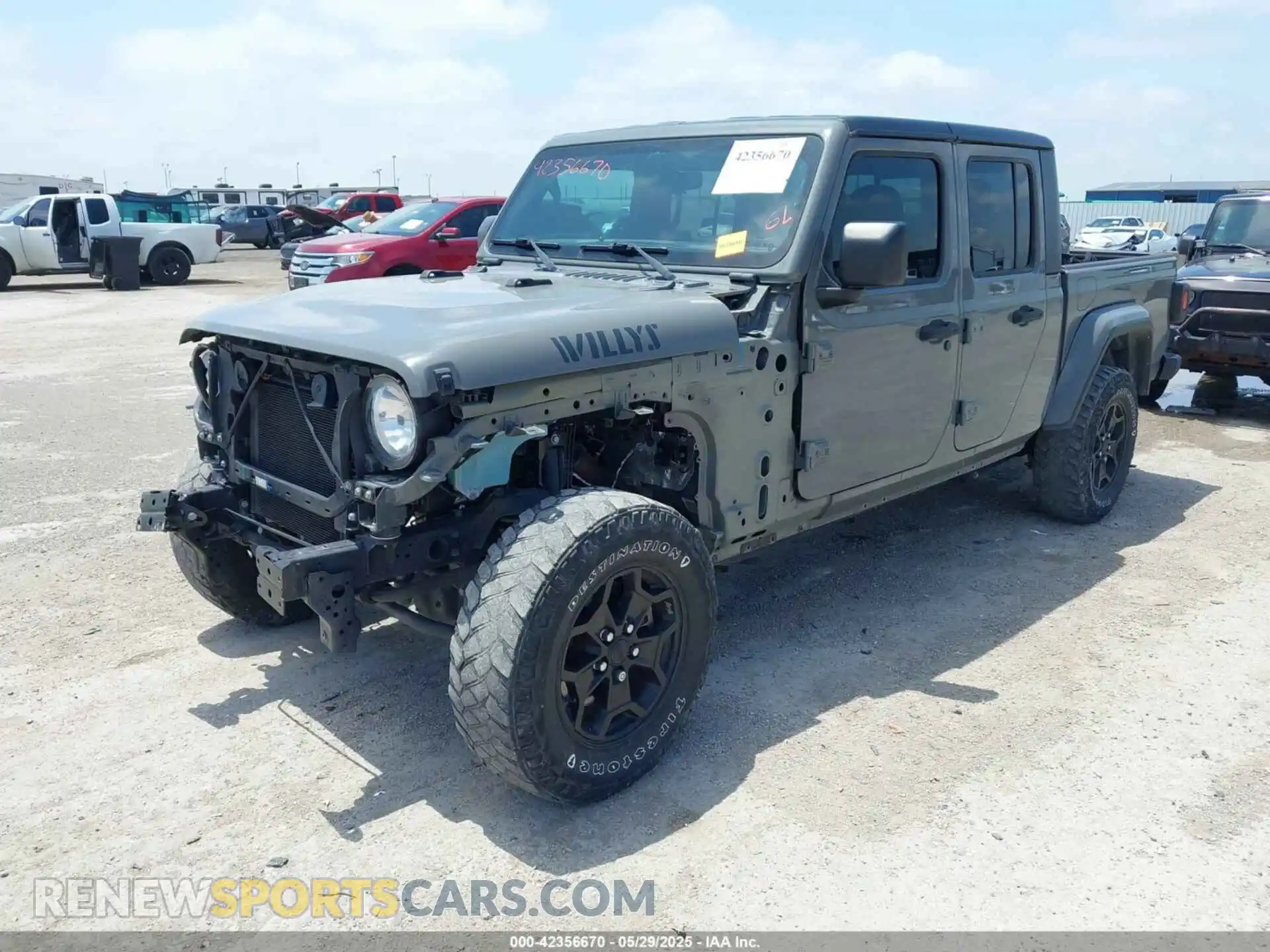 2 Photograph of a damaged car 1C6HJTAG2NL120294 JEEP GLADIATOR 2022