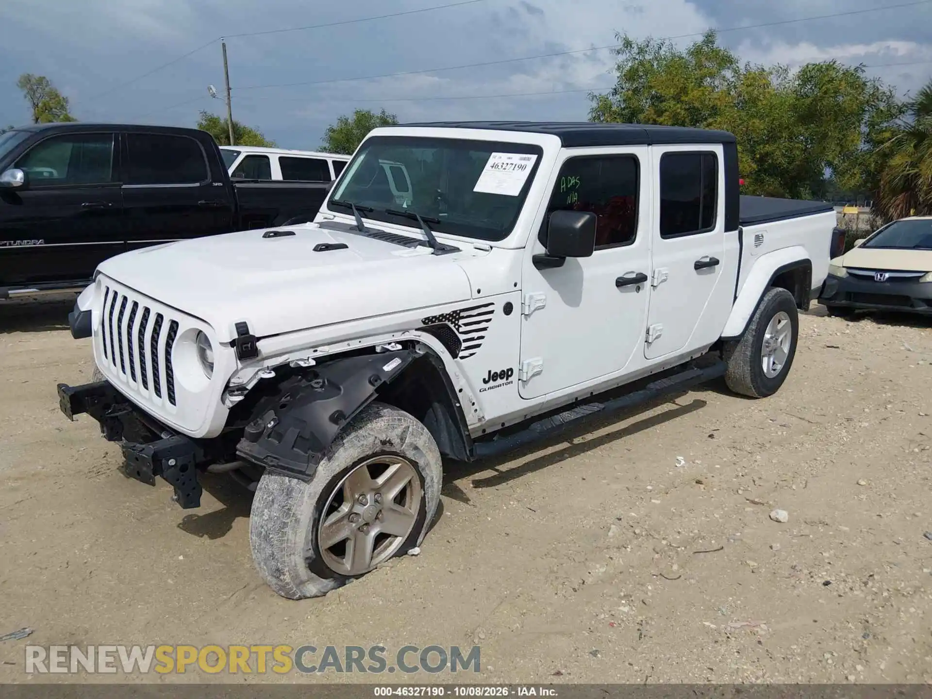 2 Photograph of a damaged car 1C6HJTAG3NL158388 JEEP GLADIATOR 2022