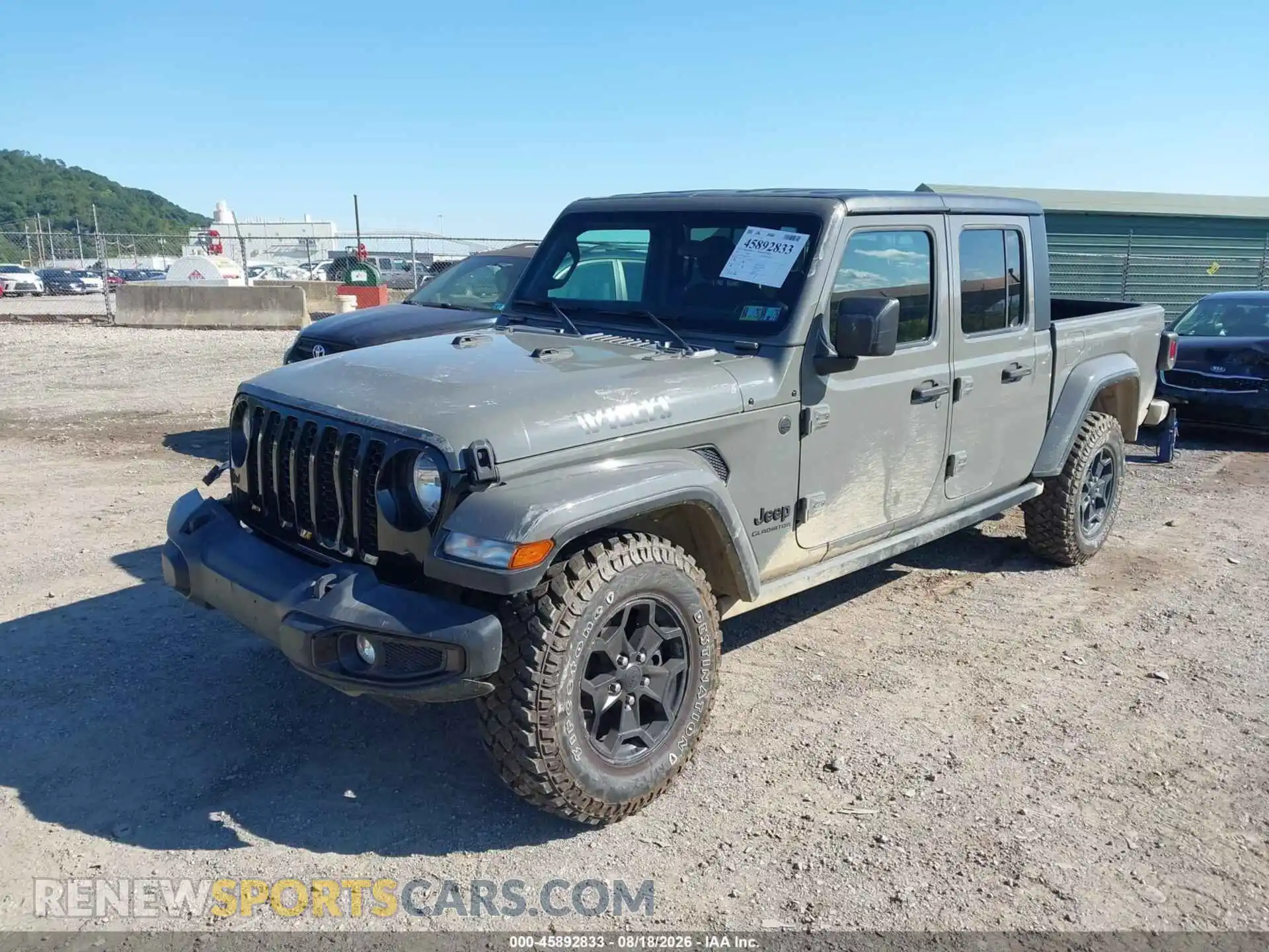 2 fotografías del automóvil dañado 1C6HJTAG8NL119831 JEEP GLADIATOR 2022