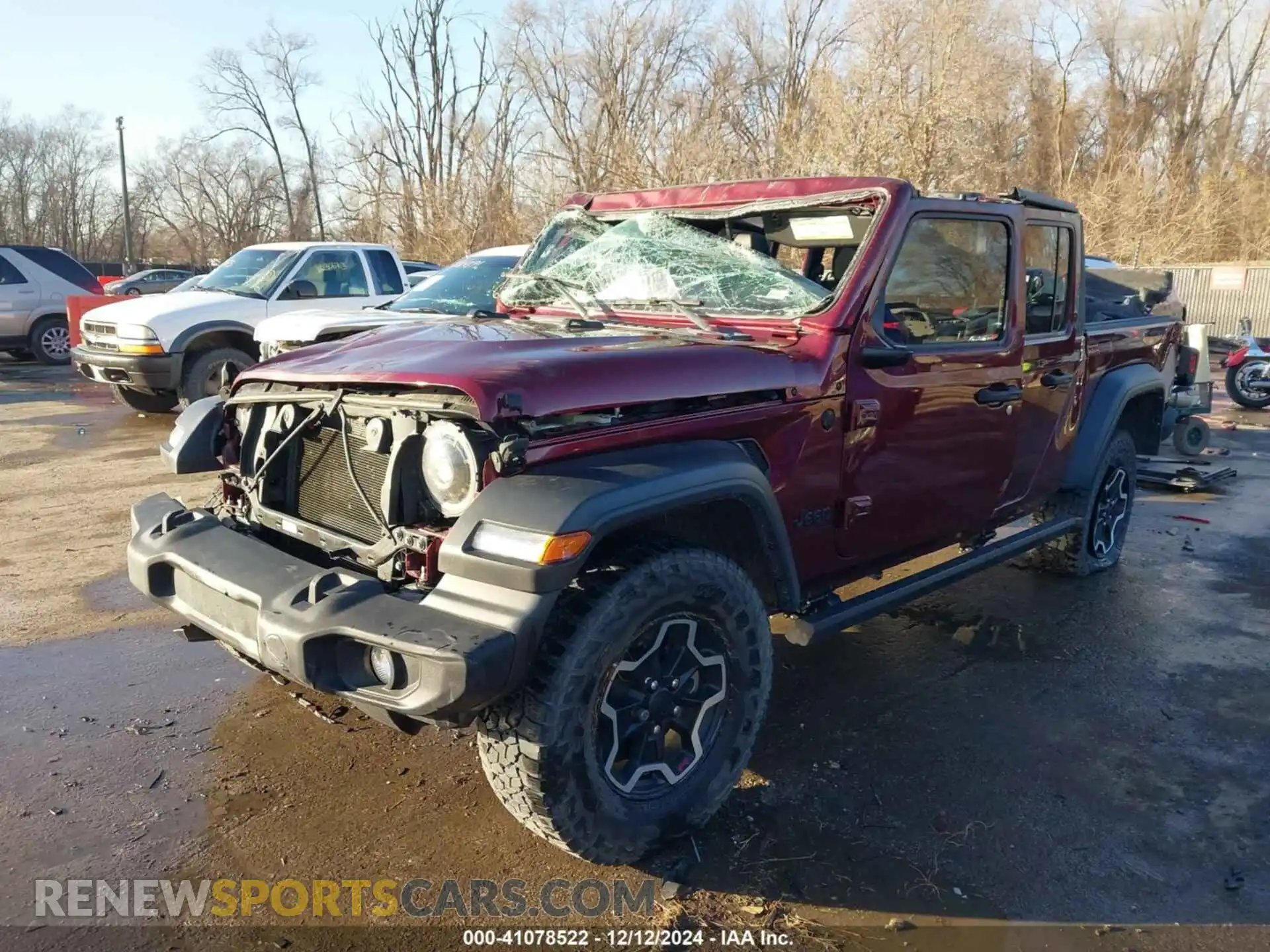 2 Photograph of a damaged car 1C6HJTAG9NL101421 JEEP GLADIATOR 2022