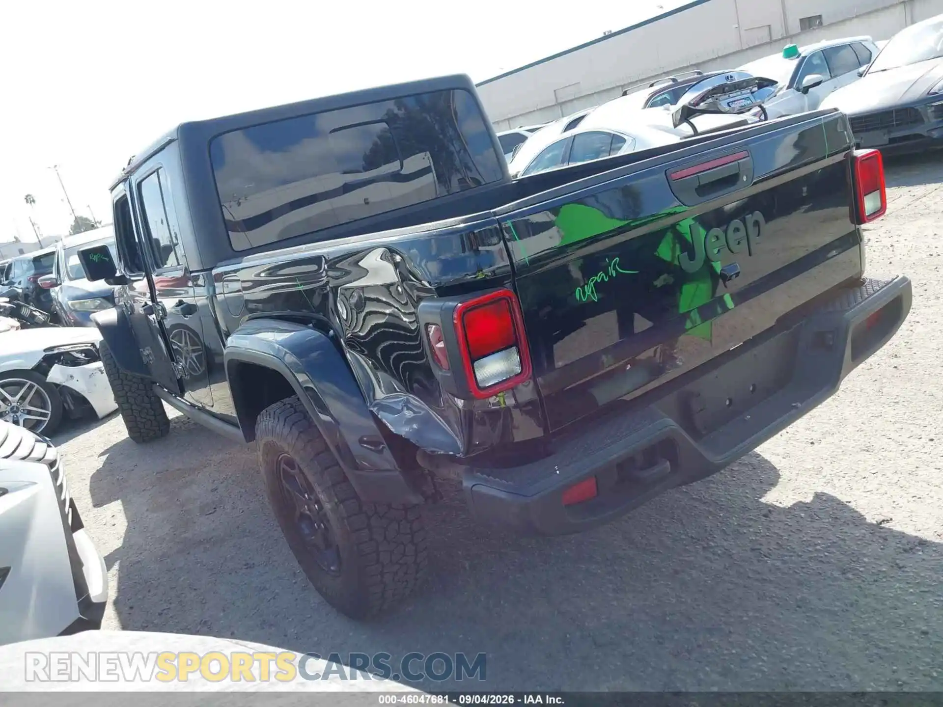 3 Photograph of a damaged car 1C6HJTAG9NL144091 JEEP GLADIATOR 2022