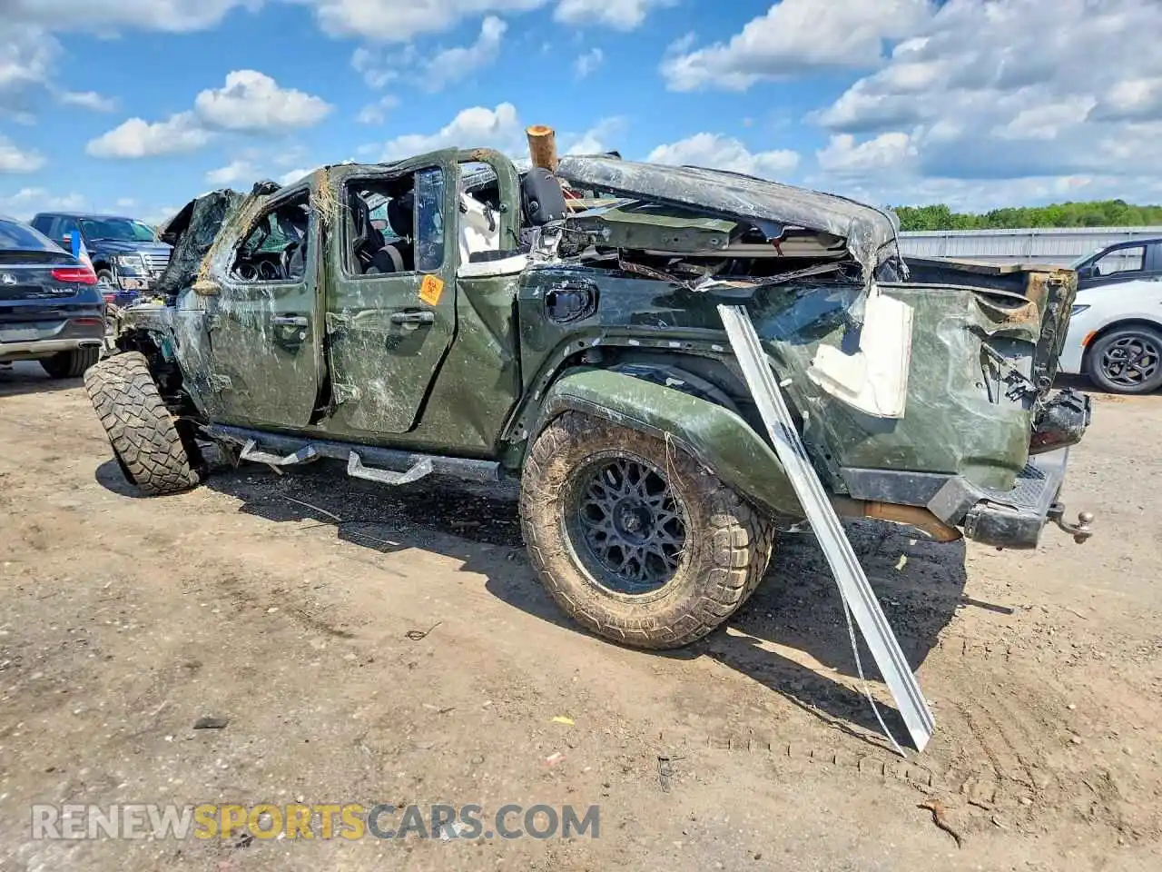 2 fotografías del automóvil dañado 1C6HJTAG4PL501633 JEEP GLADIATOR 2023
