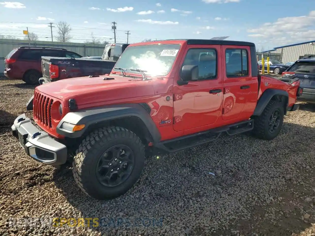 1 Photograph of a damaged car 1C6HJTAG7PL556318 JEEP GLADIATOR 2023