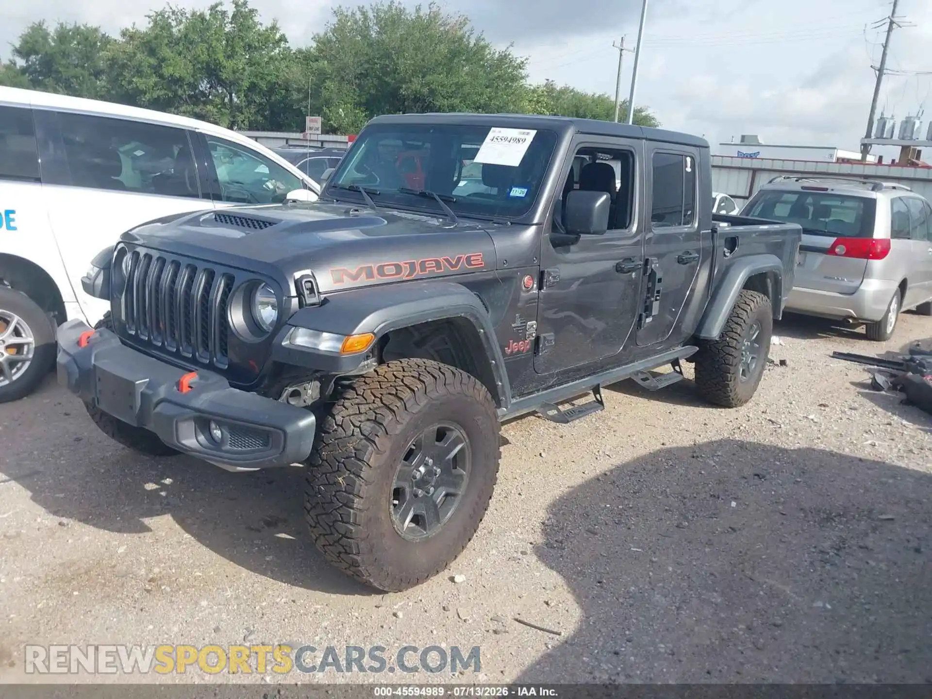 2 fotografías del automóvil dañado 1C6JJTEGXPL501390 JEEP GLADIATOR 2023