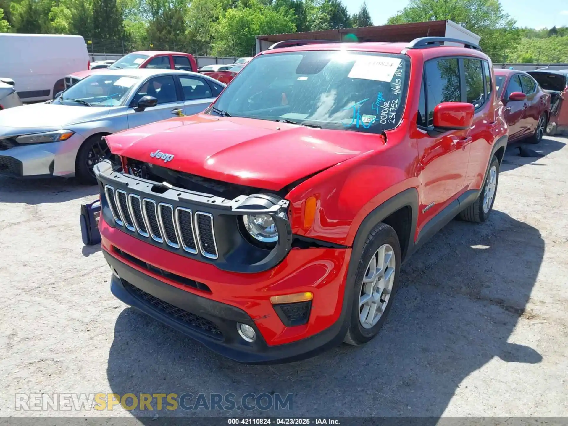 2 Photograph of a damaged car ZACNJABB5KPJ76737 JEEP RENEGADE 2019