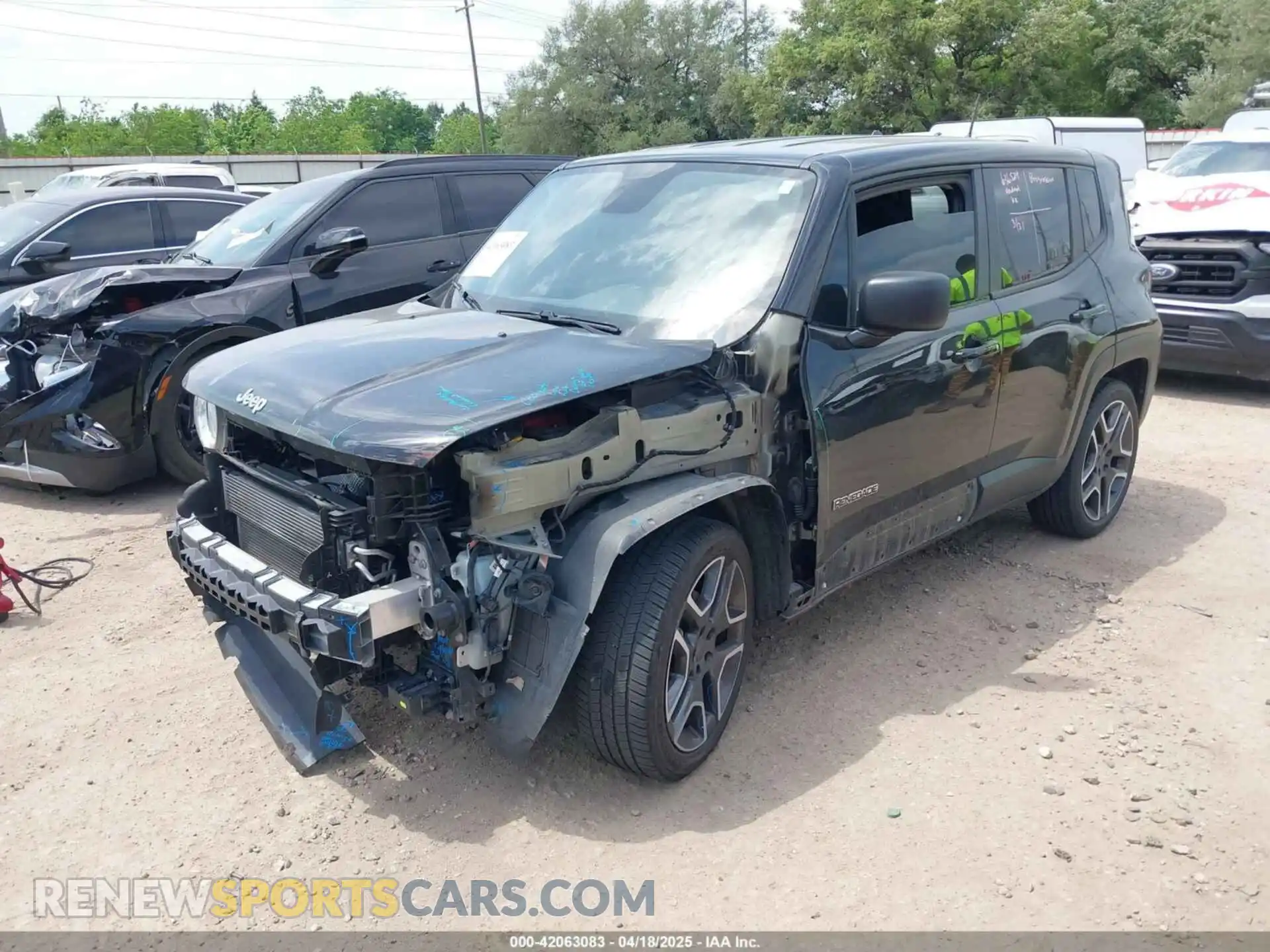 2 Photograph of a damaged car ZACNJAAB2LPM06219 JEEP RENEGADE 2020