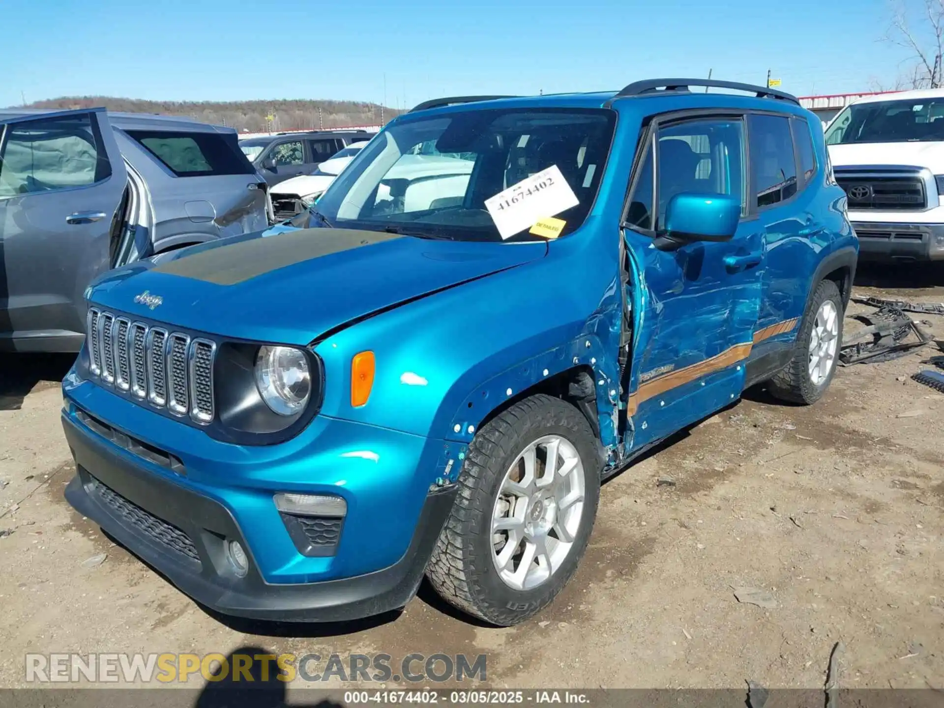 2 Photograph of a damaged car ZACNJABB0LPL85188 JEEP RENEGADE 2020