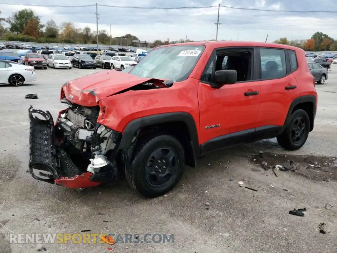 1 Photograph of a damaged car ZACNJBAB0LPL31574 JEEP RENEGADE 2020