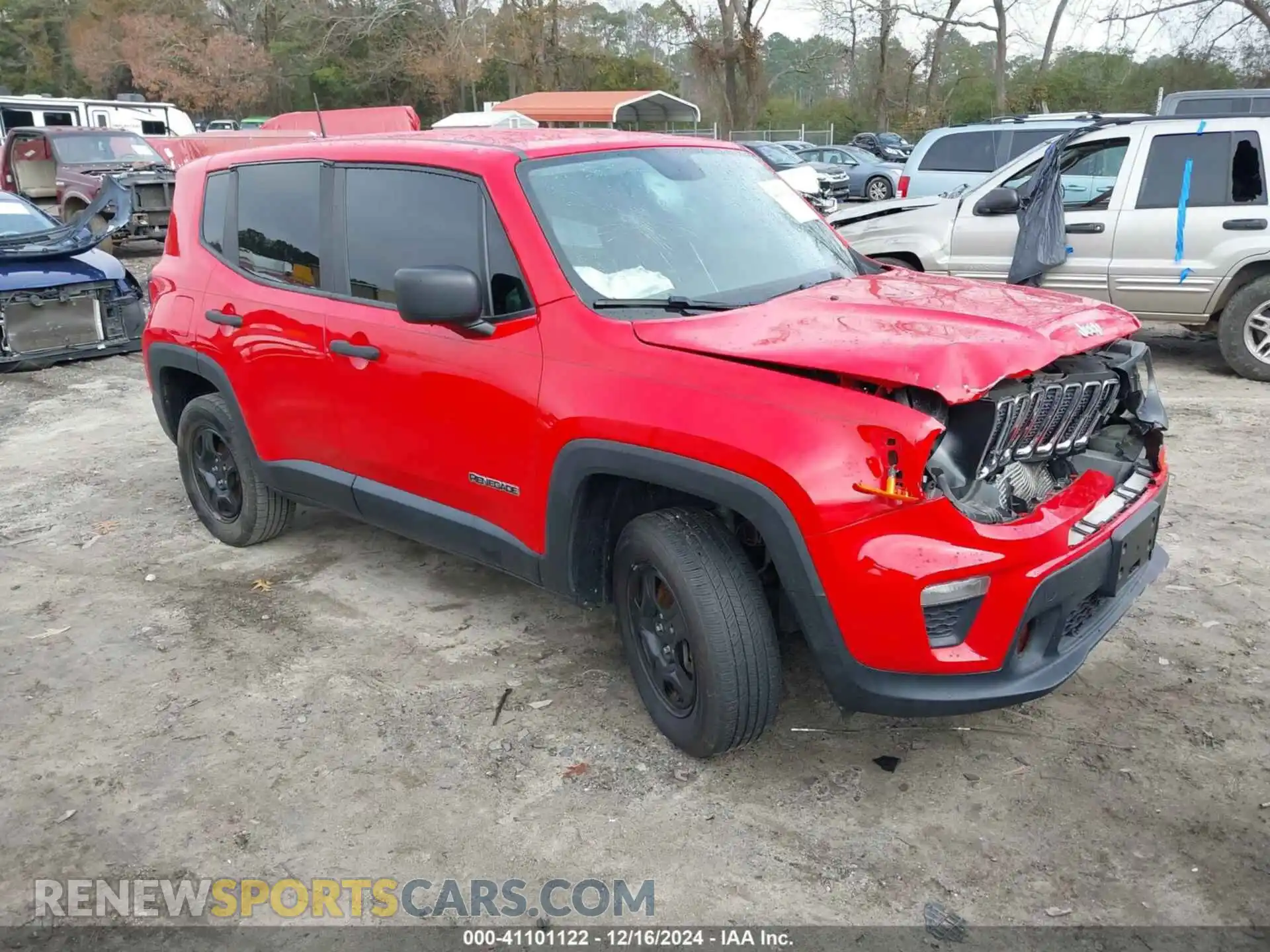 1 Photograph of a damaged car ZACNJBAB1LPL25511 JEEP RENEGADE 2020