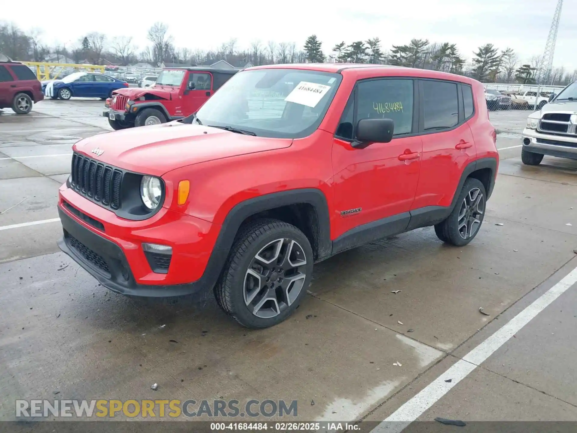 2 fotografías del automóvil dañado ZACNJBAB1LPL73400 JEEP RENEGADE 2020
