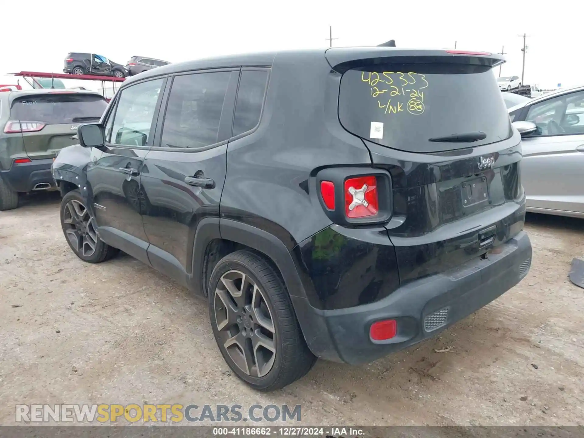 3 Photograph of a damaged car ZACNJCAB0MPM12761 JEEP RENEGADE 2021