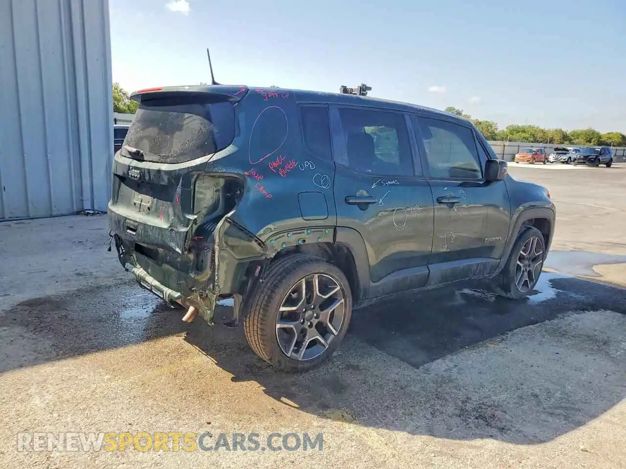 3 fotografías del automóvil dañado ZACNJCAB2MPM52694 JEEP RENEGADE 2021