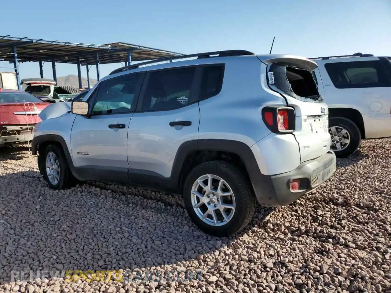 2 Photograph of a damaged car ZACNJCAB5MPM24663 JEEP RENEGADE 2021