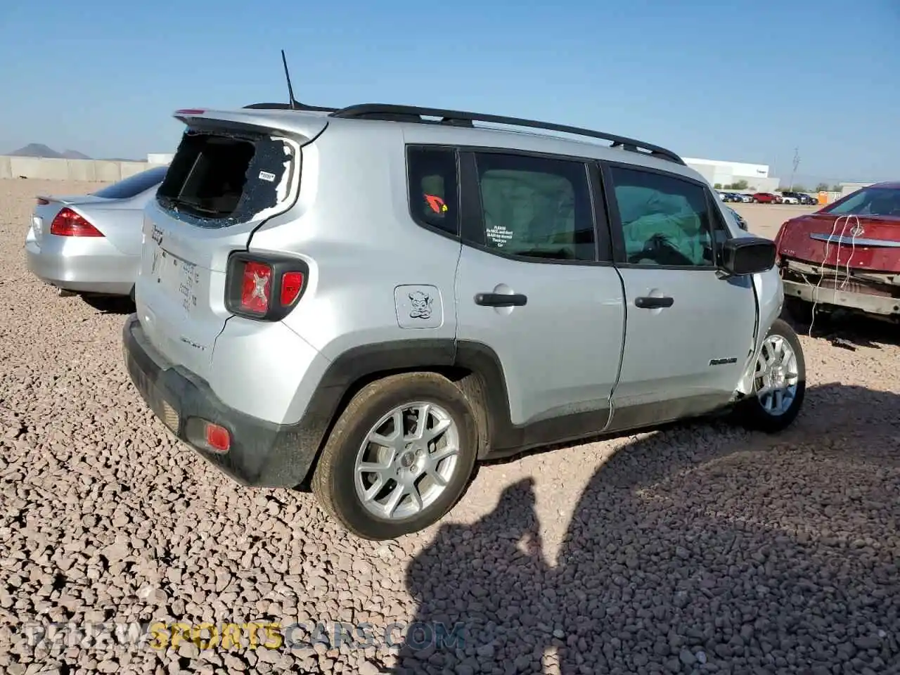 3 Photograph of a damaged car ZACNJCAB5MPM24663 JEEP RENEGADE 2021