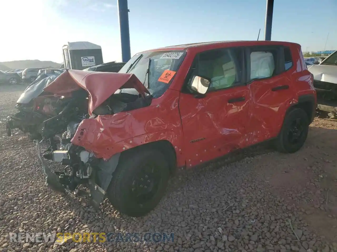 1 Photograph of a damaged car ZACNJCAB8MPM21935 JEEP RENEGADE 2021