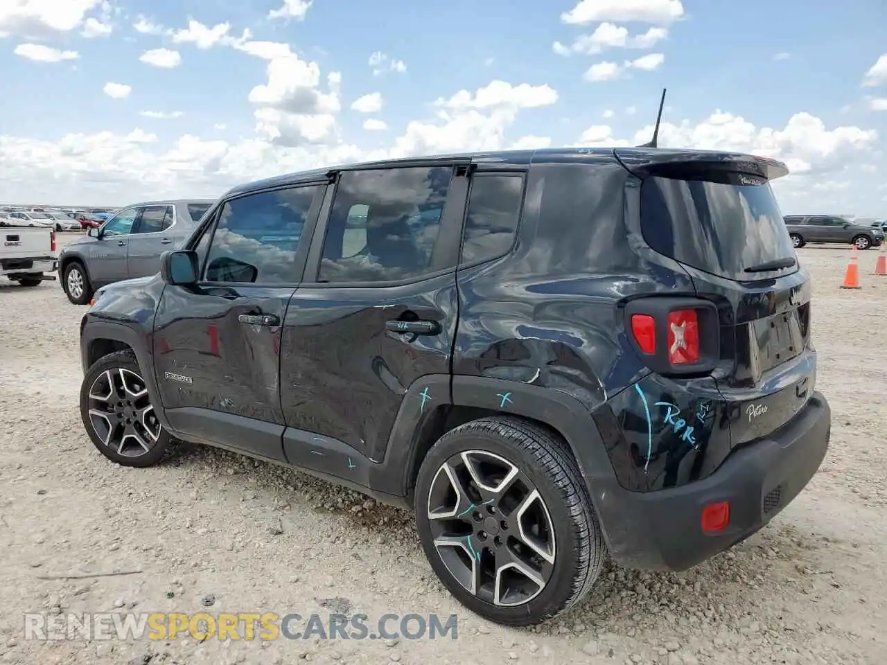 2 Photograph of a damaged car ZACNJCAB8MPM53204 JEEP RENEGADE 2021