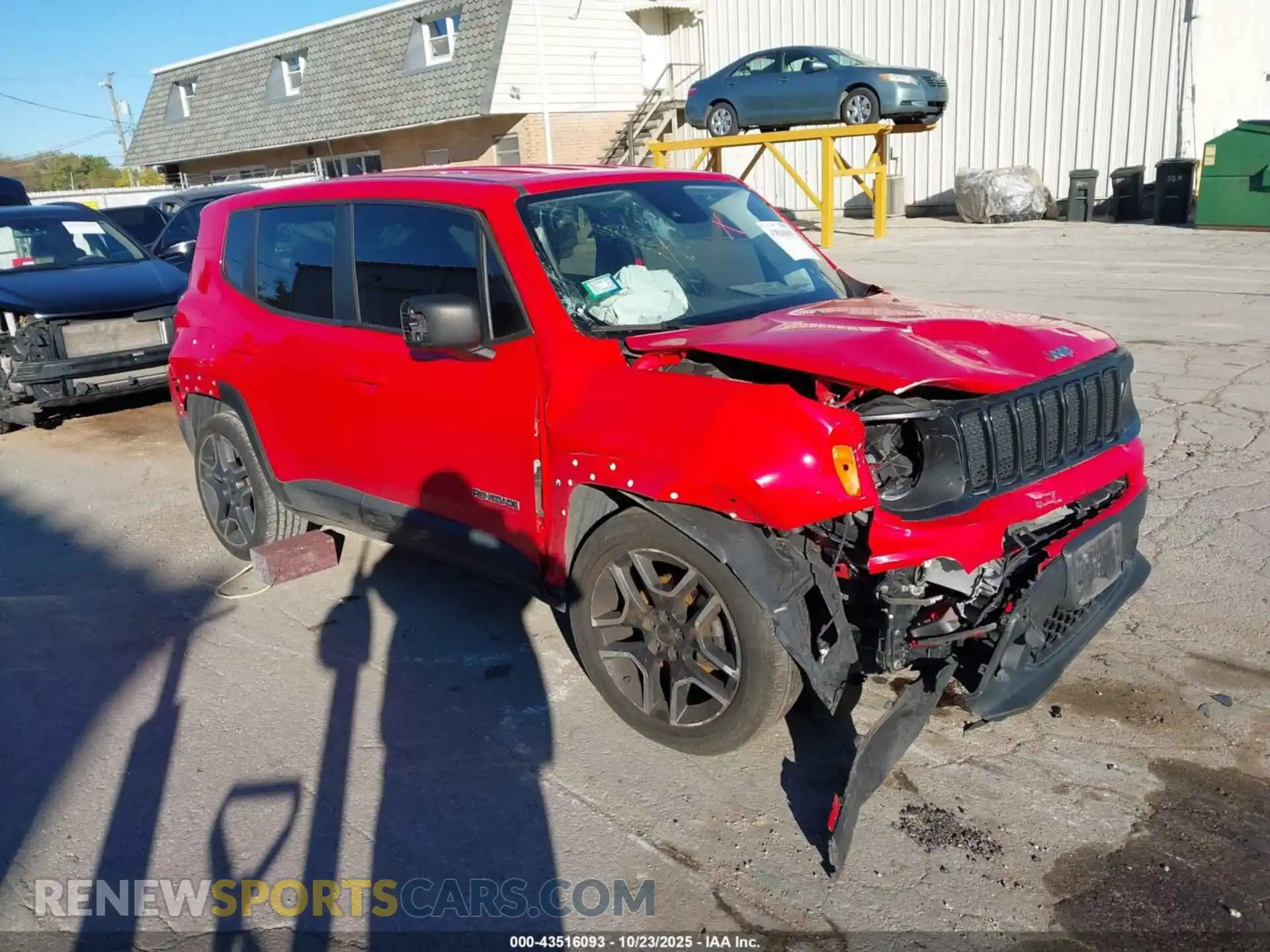 1 Photograph of a damaged car ZACNJCAB8MPM56037 JEEP RENEGADE 2021