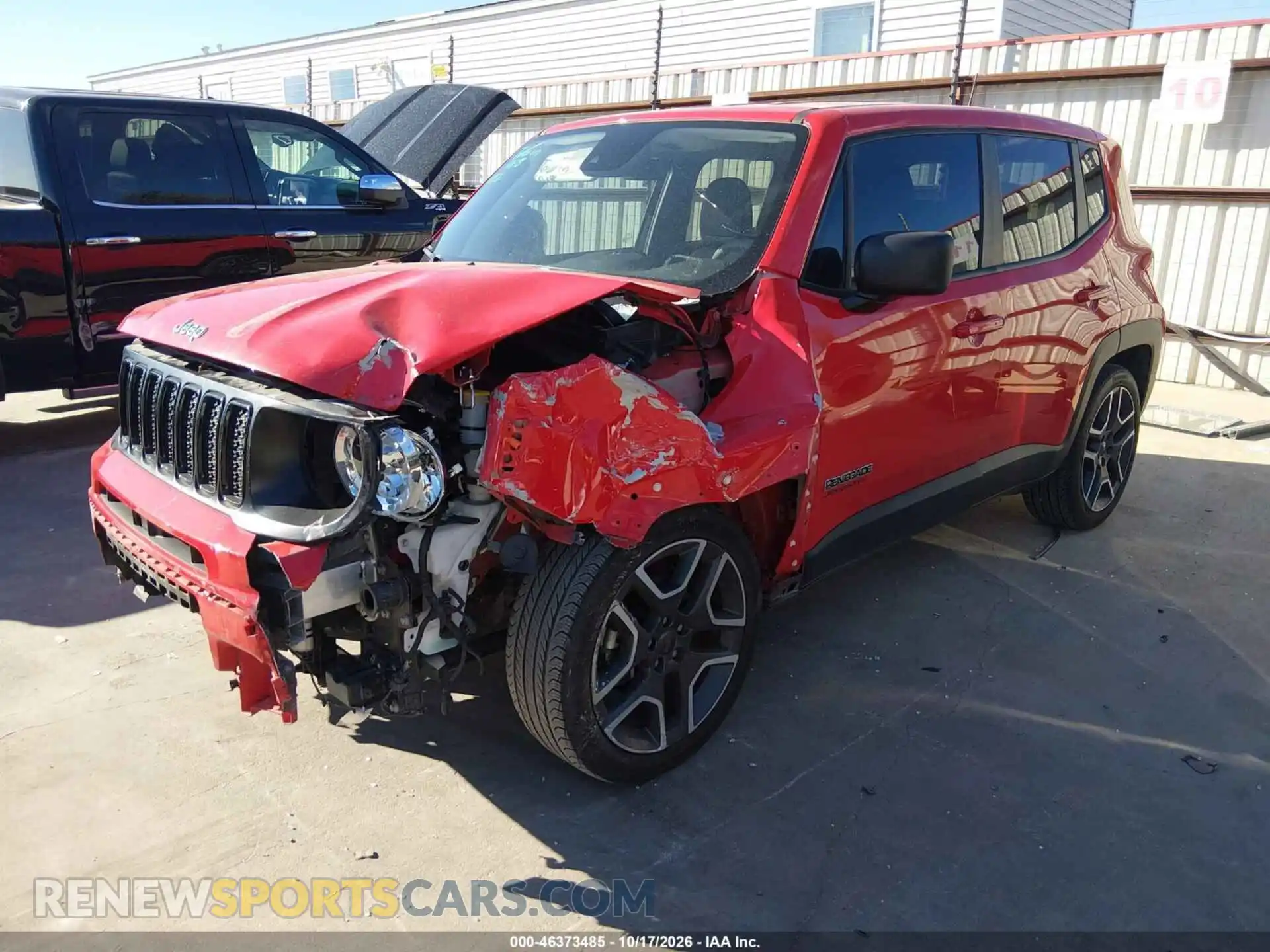 2 Photograph of a damaged car ZACNJCAB9MPM26349 JEEP RENEGADE 2021