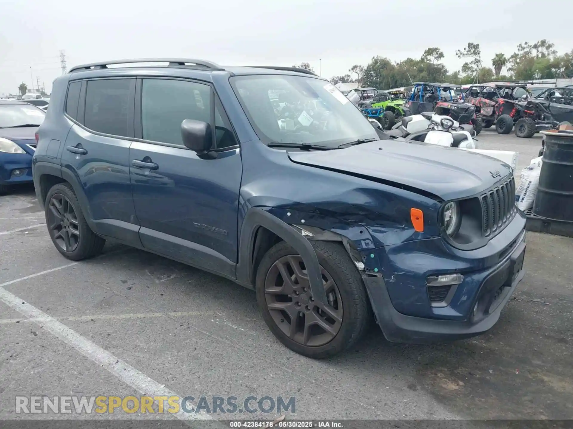 1 Photograph of a damaged car ZACNJCB17MPM43754 JEEP RENEGADE 2021