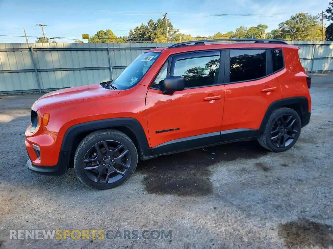 1 Photograph of a damaged car ZACNJCB18MPN23449 JEEP RENEGADE 2021