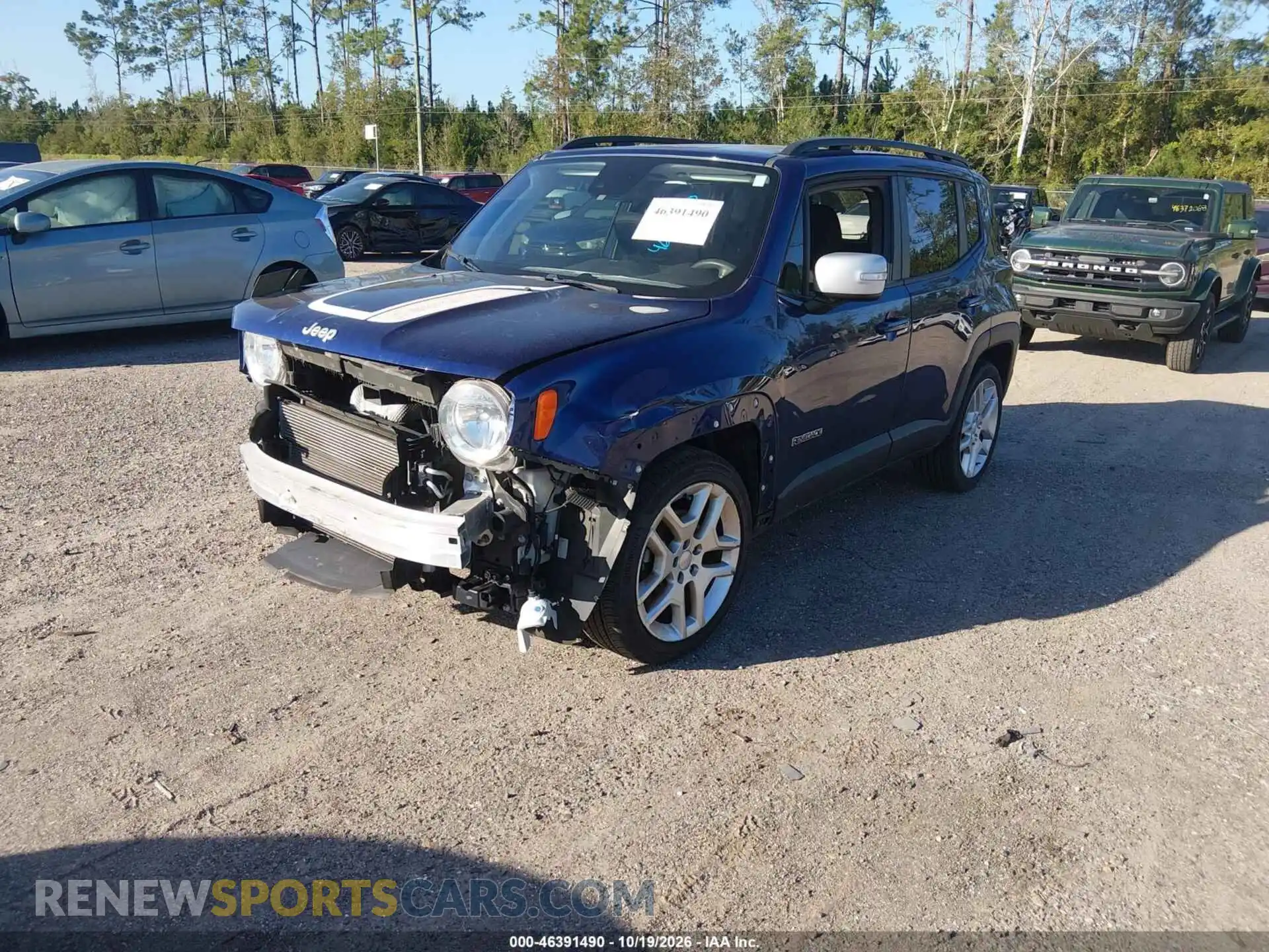 2 Photograph of a damaged car ZACNJCBB3MPM41007 JEEP RENEGADE 2021
