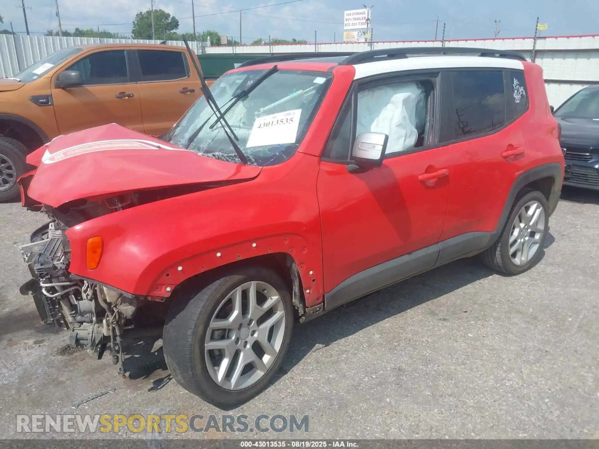 2 Photograph of a damaged car ZACNJCBB3MPM76078 JEEP RENEGADE 2021