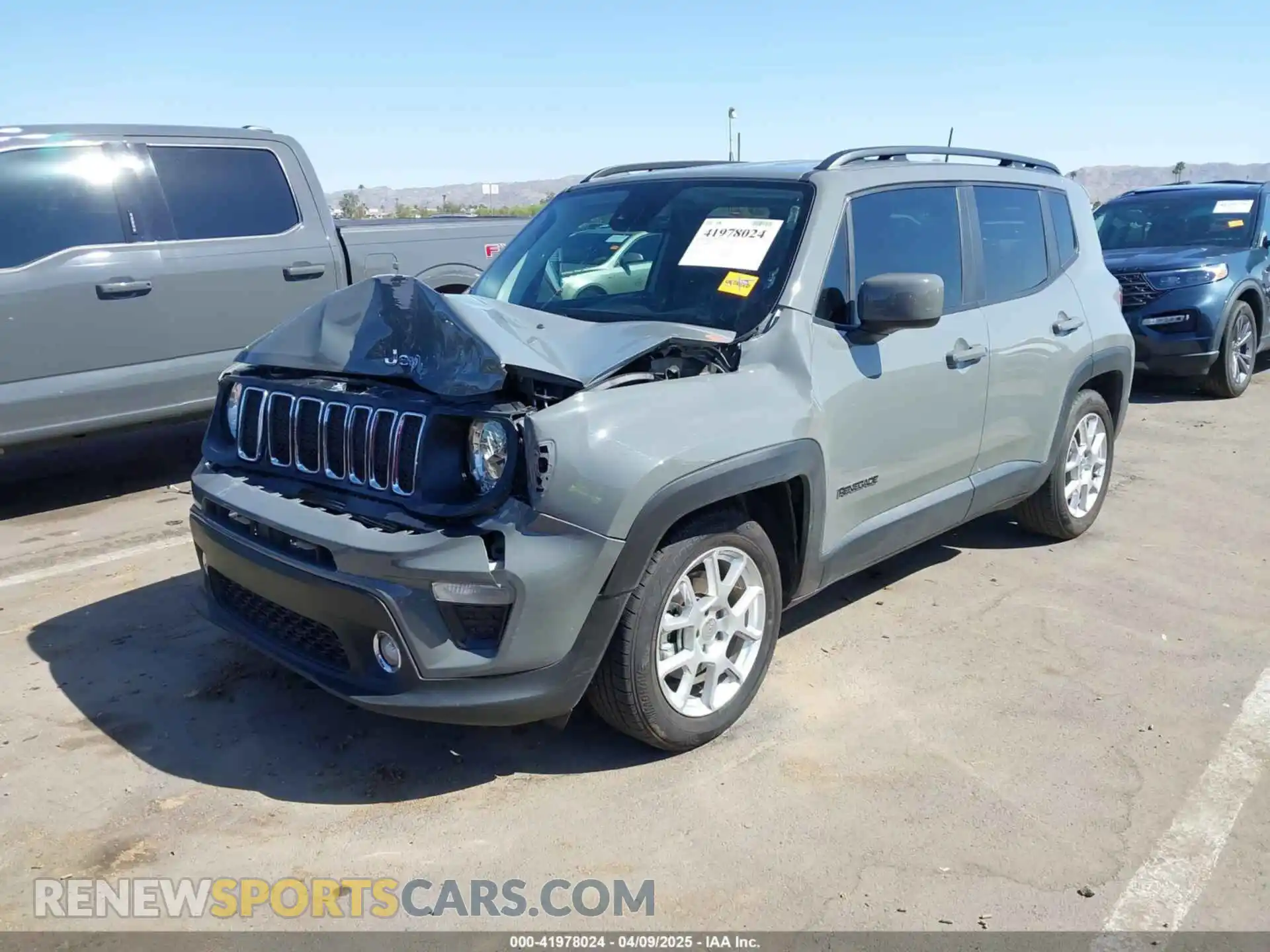 2 Photograph of a damaged car ZACNJCBB6MPN22907 JEEP RENEGADE 2021