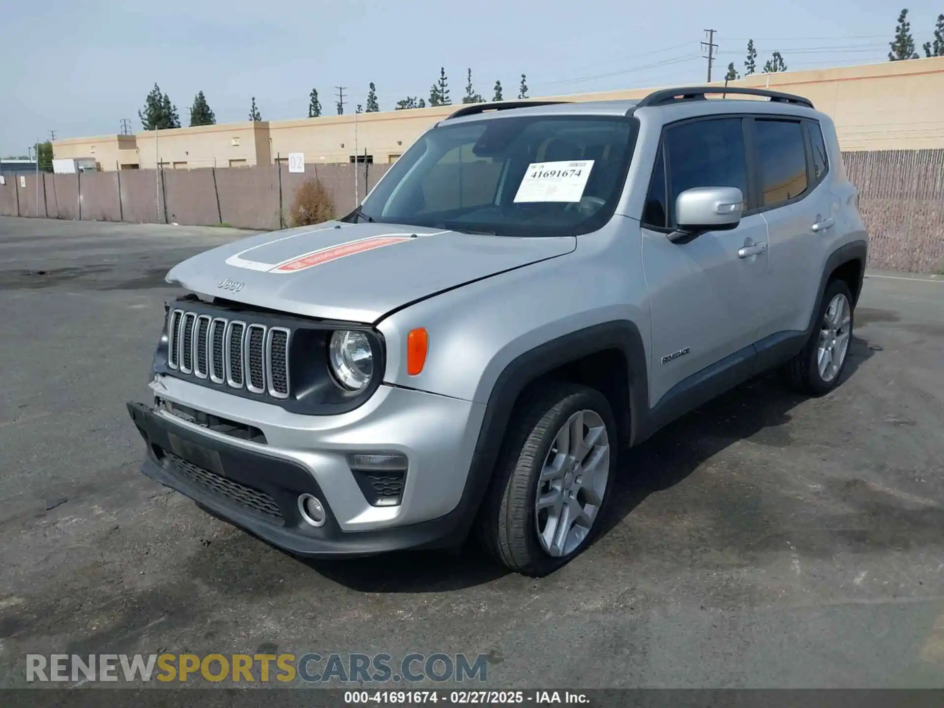 1 Photograph of a damaged car ZACNJCBB7MPM96429 JEEP RENEGADE 2021