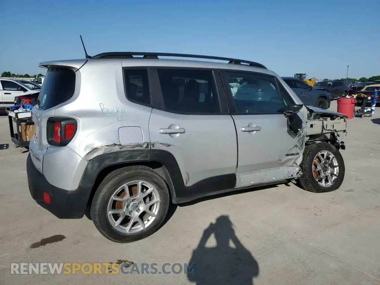 3 fotografías del automóvil dañado ZACNJCBB7MPN28103 JEEP RENEGADE 2021