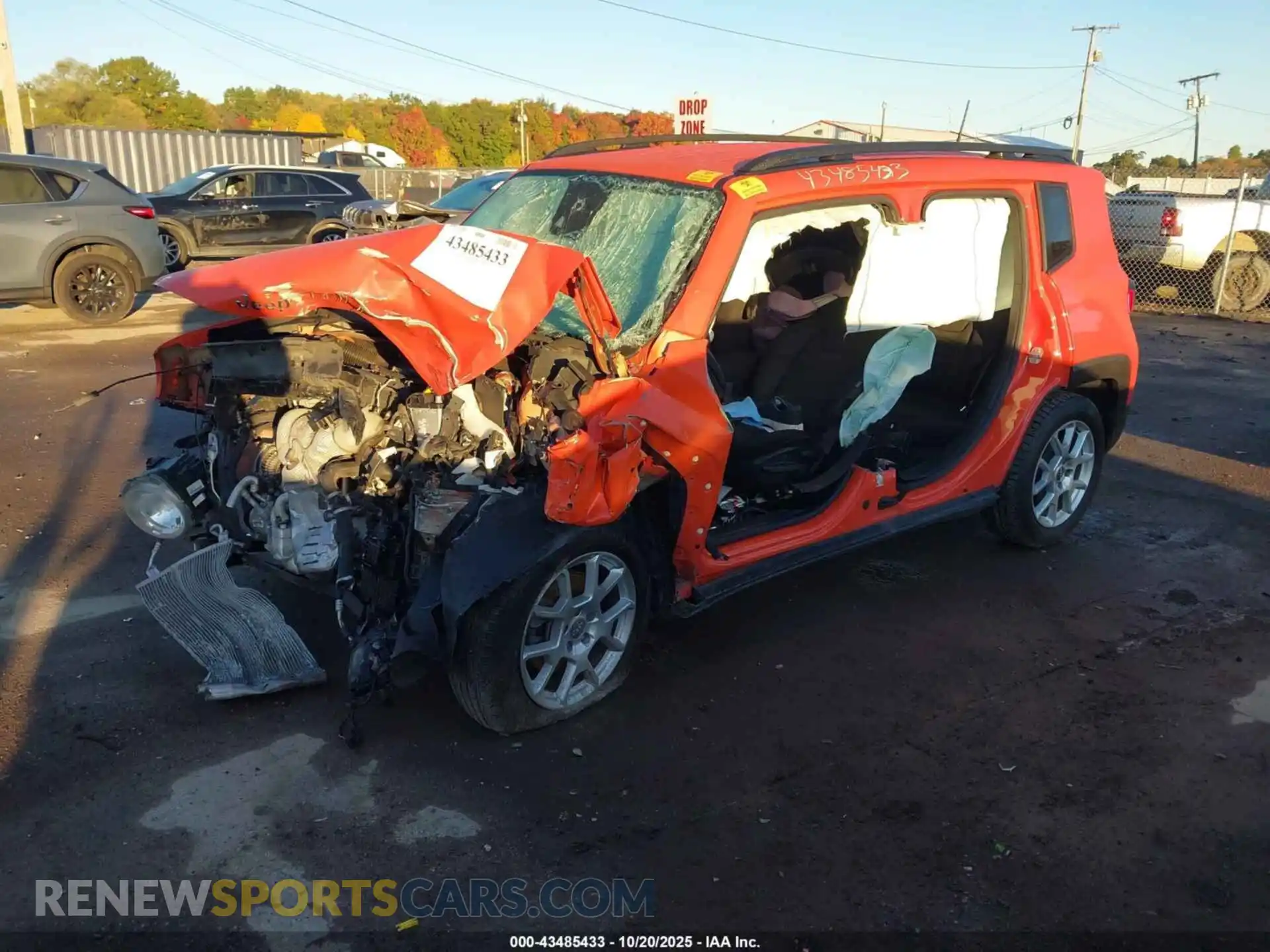2 Photograph of a damaged car ZACNJCBBXMPM45667 JEEP RENEGADE 2021