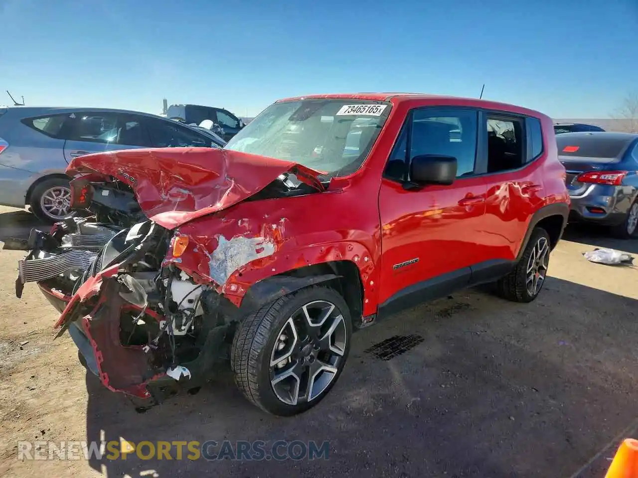 1 Photograph of a damaged car ZACNJDAB1MPM49940 JEEP RENEGADE 2021
