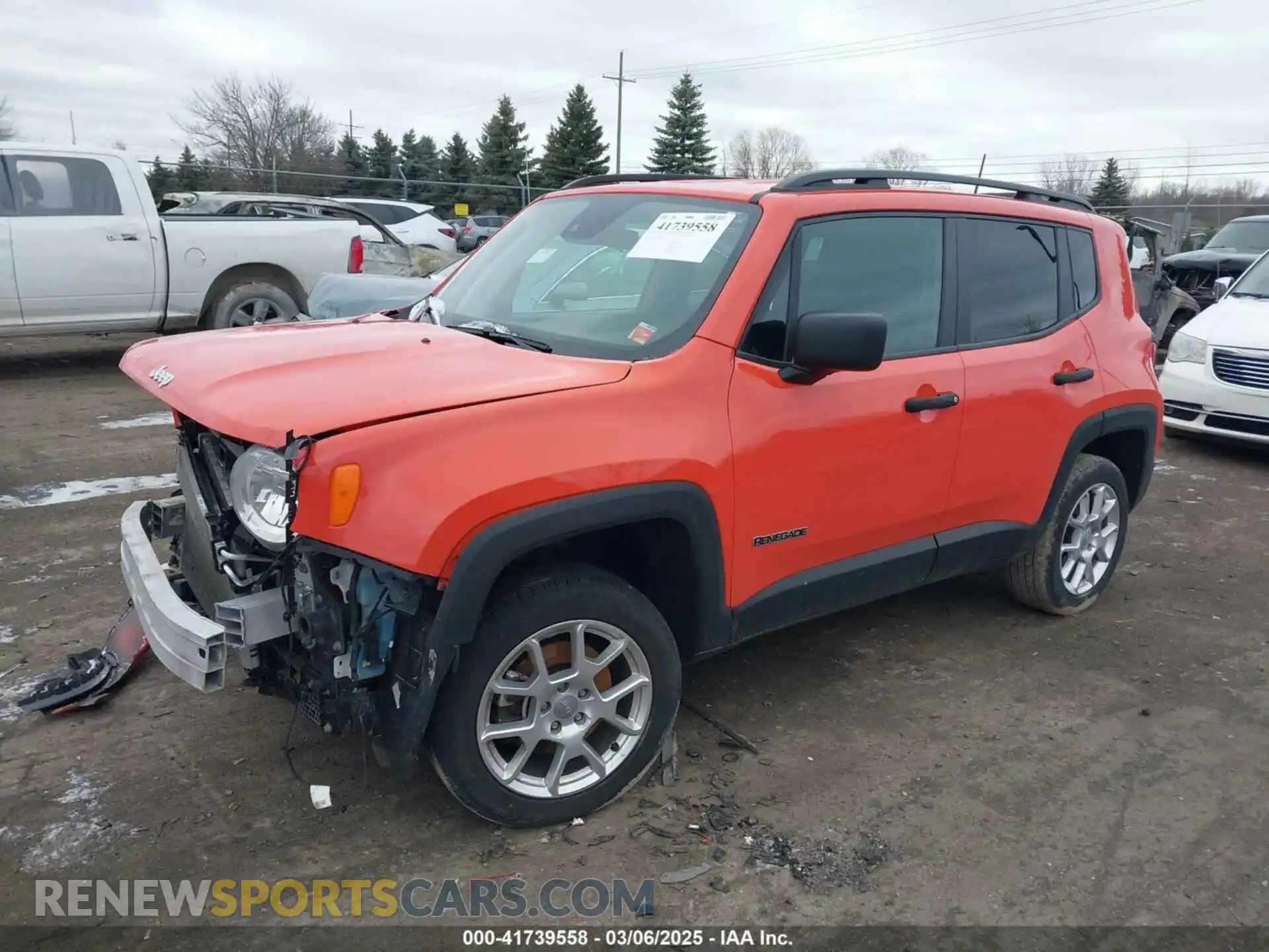 2 Photograph of a damaged car ZACNJDAB4MPN34528 JEEP RENEGADE 2021