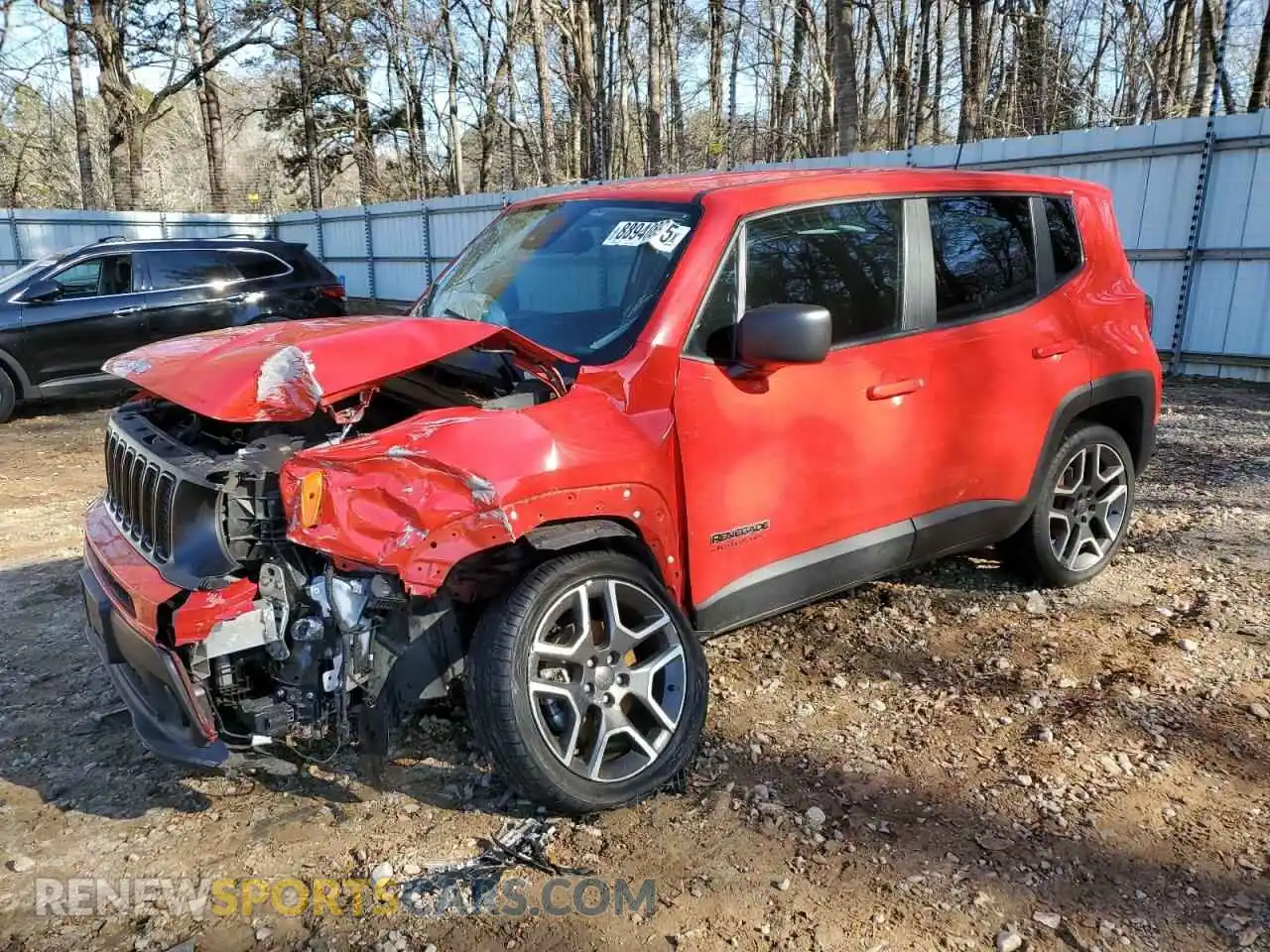 1 Photograph of a damaged car ZACNJDAB6MPM22488 JEEP RENEGADE 2021