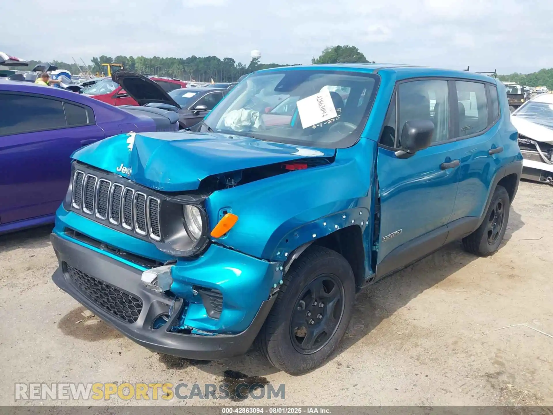 2 Photograph of a damaged car ZACNJDAB6MPN27631 JEEP RENEGADE 2021