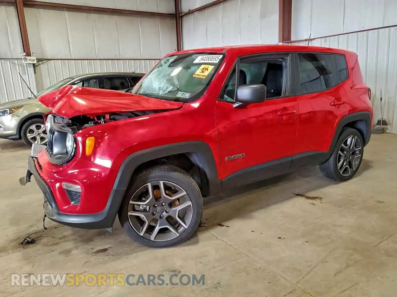 1 Photograph of a damaged car ZACNJDAB6MPN31159 JEEP RENEGADE 2021