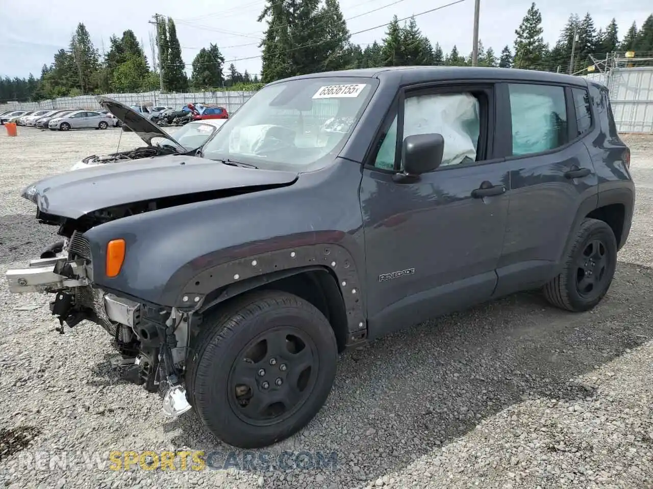 1 Photograph of a damaged car ZACNJDAB7MPN34684 JEEP RENEGADE 2021