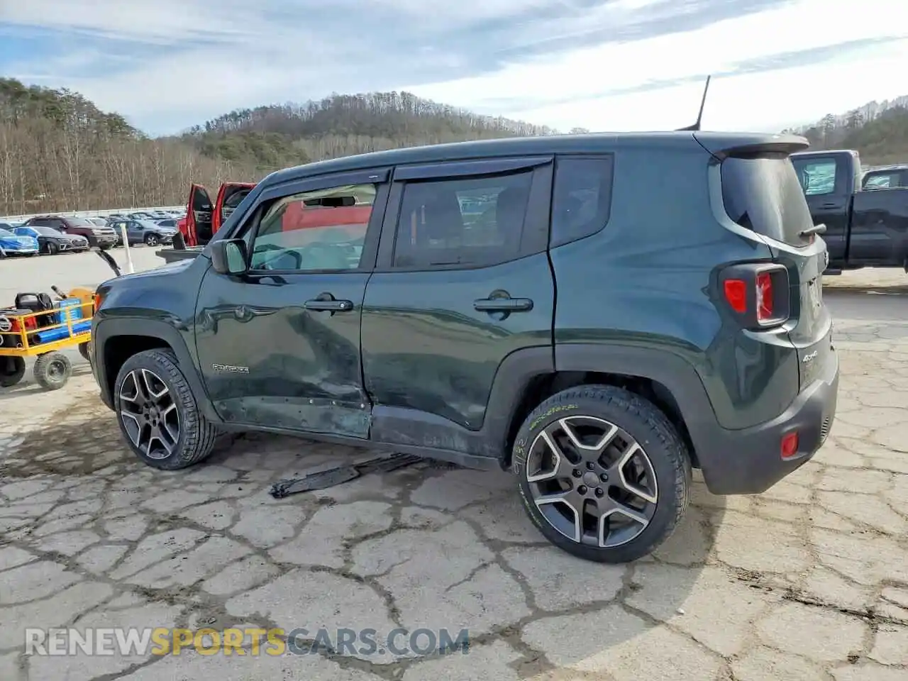 2 Photograph of a damaged car ZACNJDAB8MPM25215 JEEP RENEGADE 2021