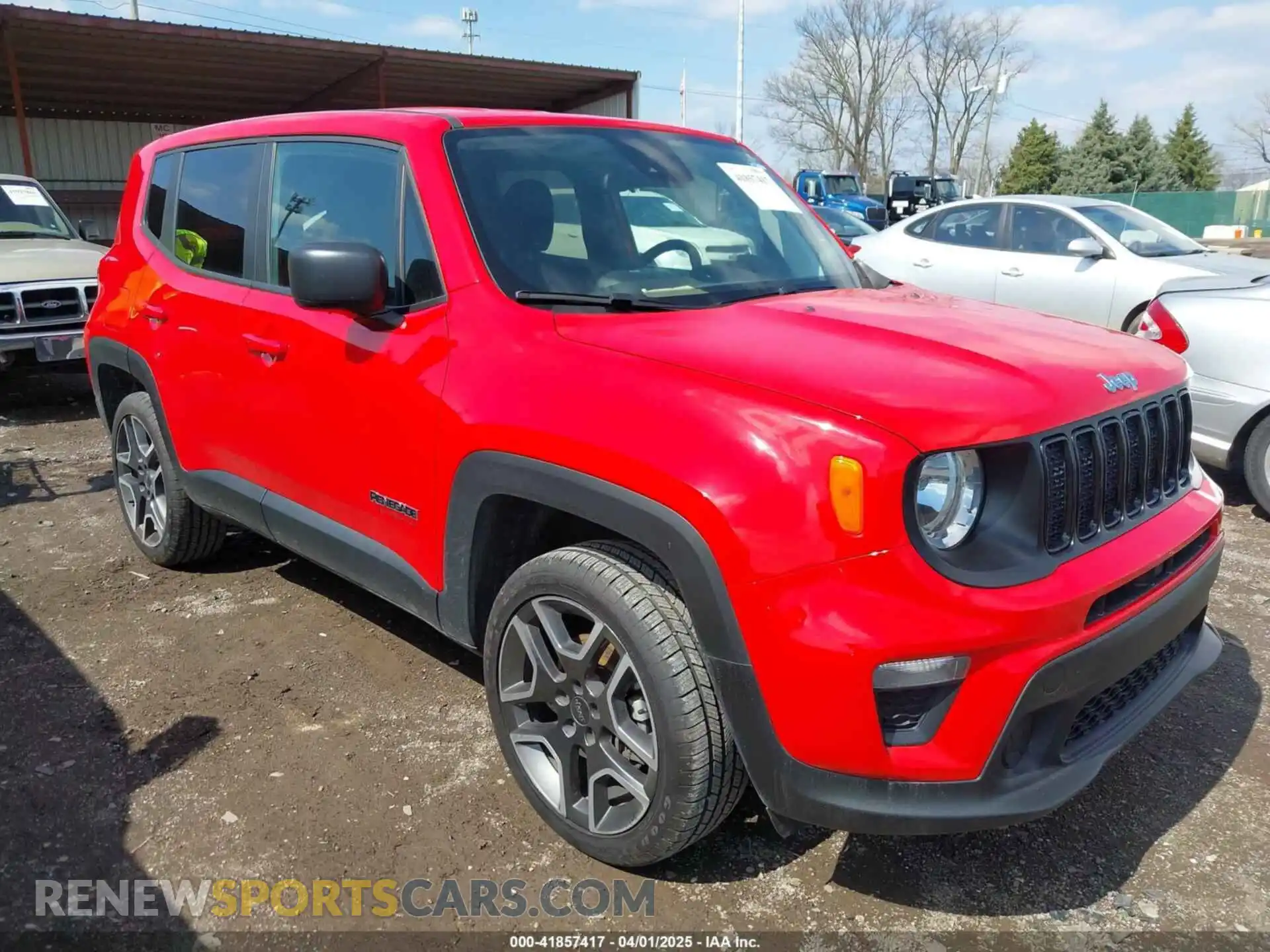 1 Photograph of a damaged car ZACNJDAB8MPM25697 JEEP RENEGADE 2021