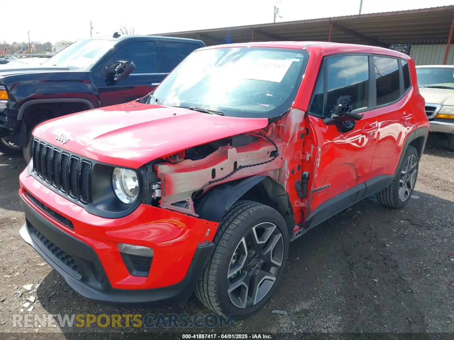 2 Photograph of a damaged car ZACNJDAB8MPM25697 JEEP RENEGADE 2021