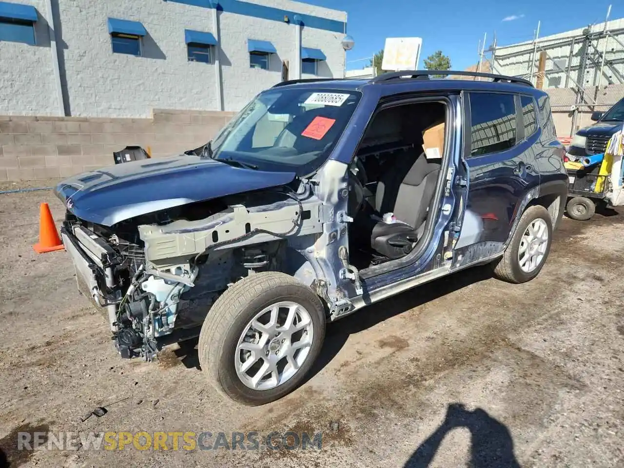 1 Photograph of a damaged car ZACNJDAB8MPN16386 JEEP RENEGADE 2021