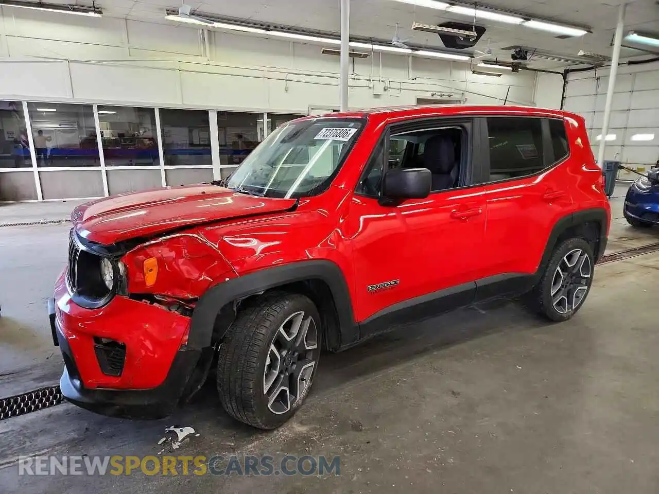1 Photograph of a damaged car ZACNJDAB9MPM20105 JEEP RENEGADE 2021