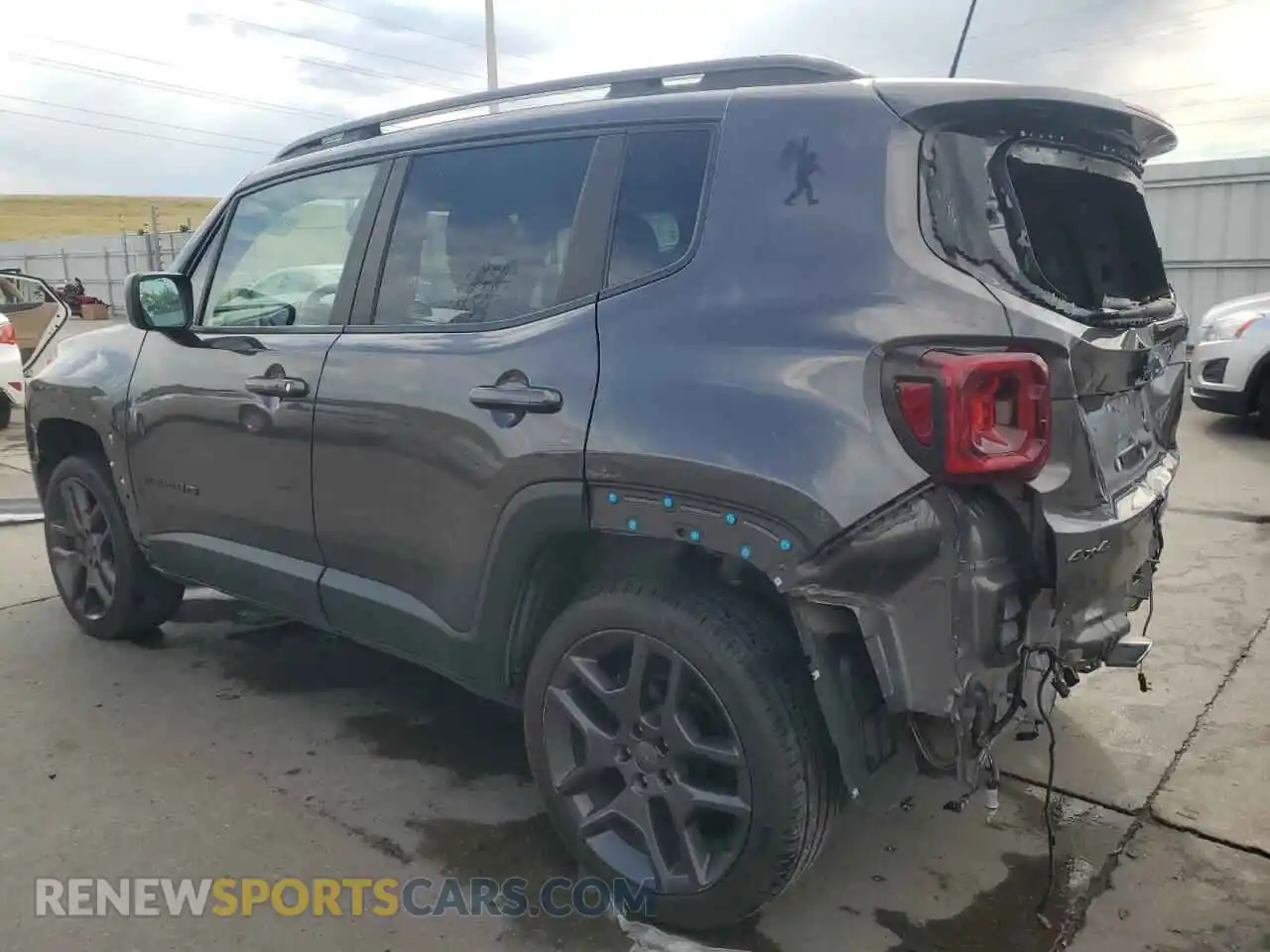2 Photograph of a damaged car ZACNJDB11MPM52651 JEEP RENEGADE 2021