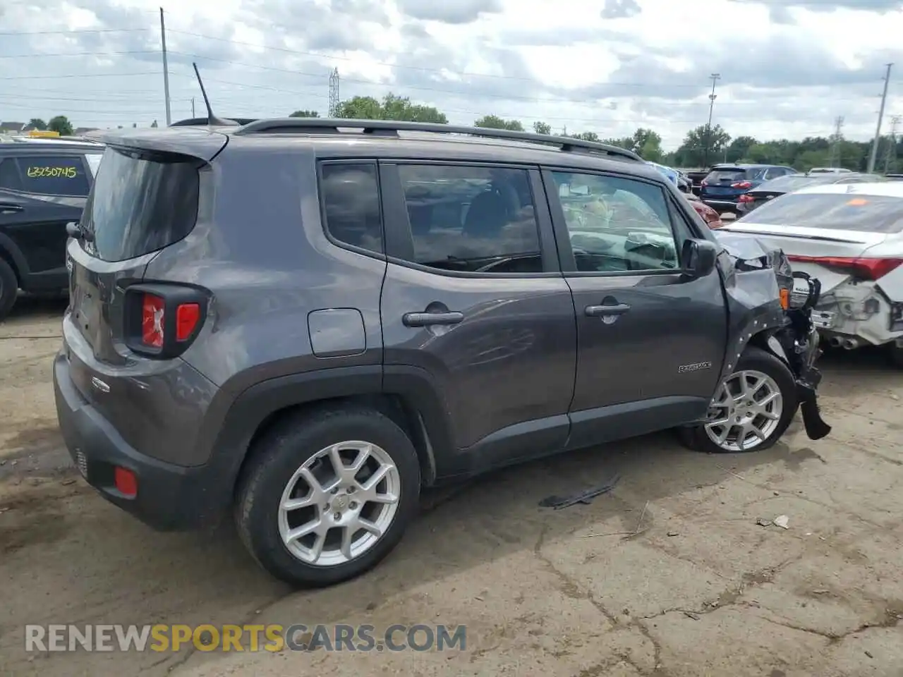 3 fotografías del automóvil dañado ZACNJDBB0MPM25191 JEEP RENEGADE 2021