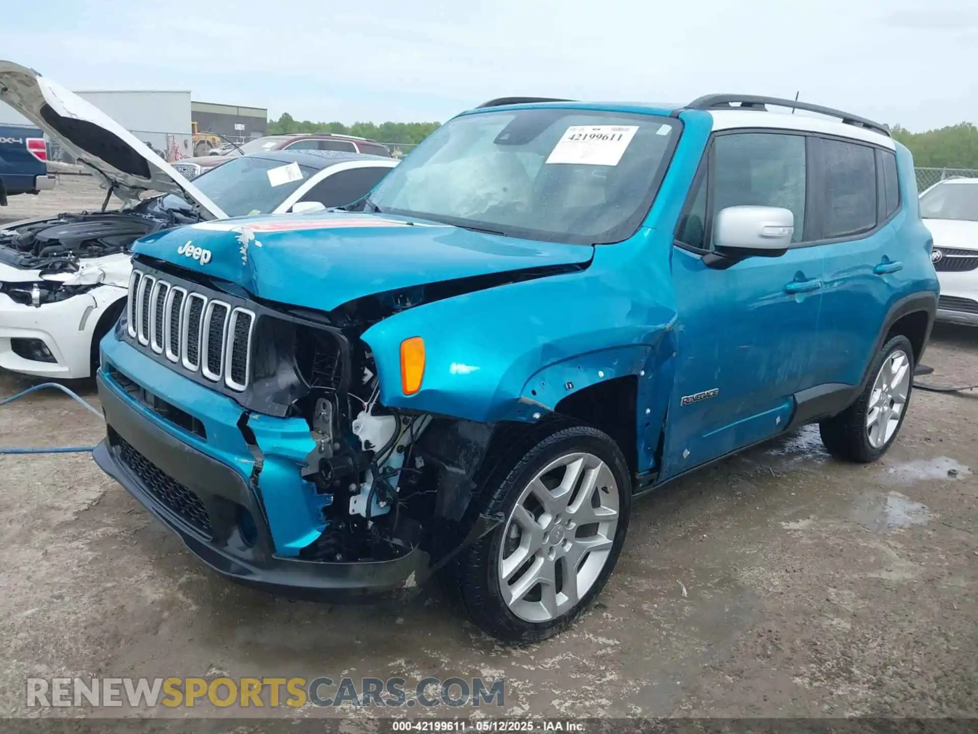 2 Photograph of a damaged car ZACNJDBB0MPM92423 JEEP RENEGADE 2021