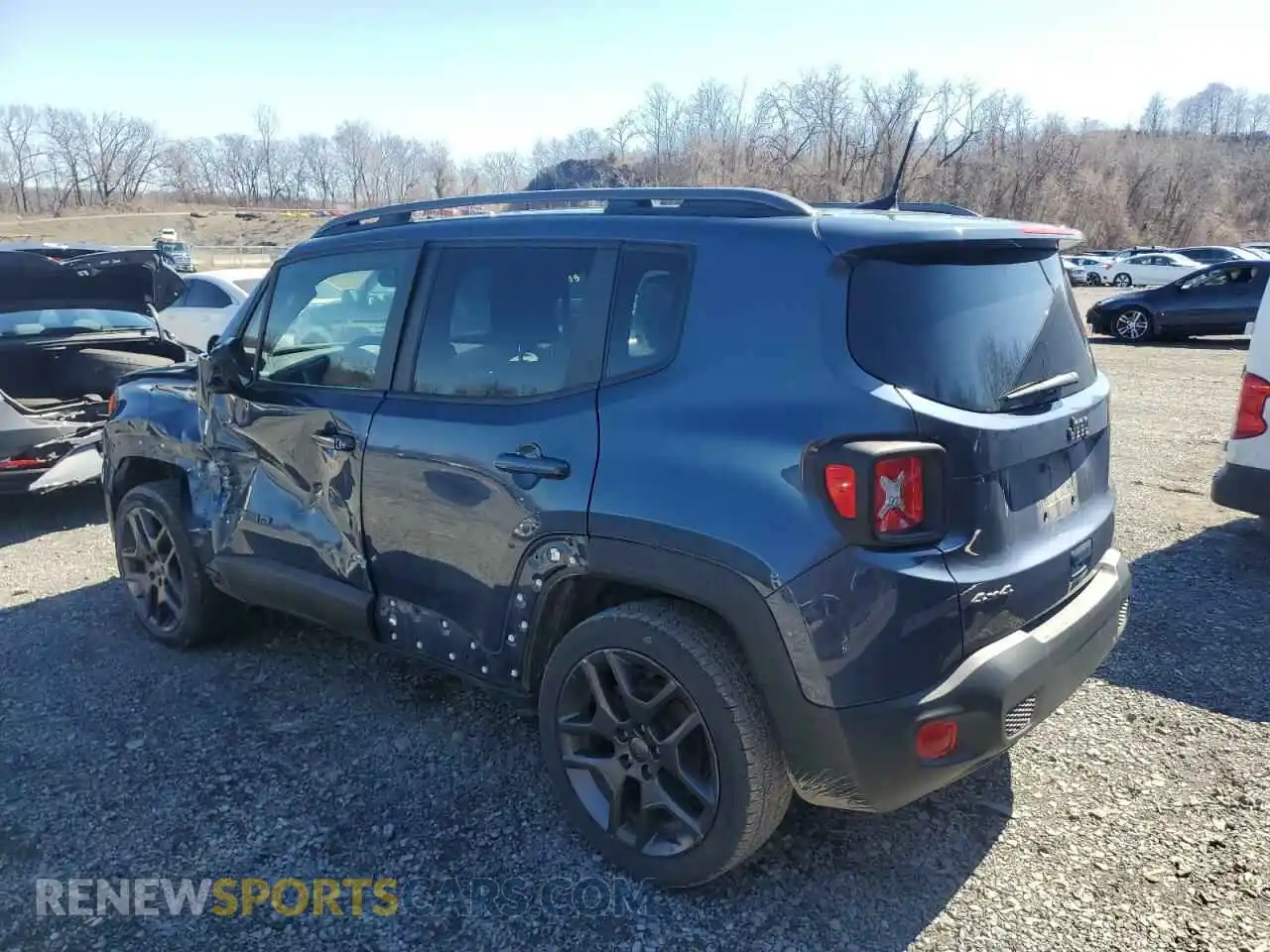 2 fotografías del automóvil dañado ZACNJDBB1MPM65280 JEEP RENEGADE 2021