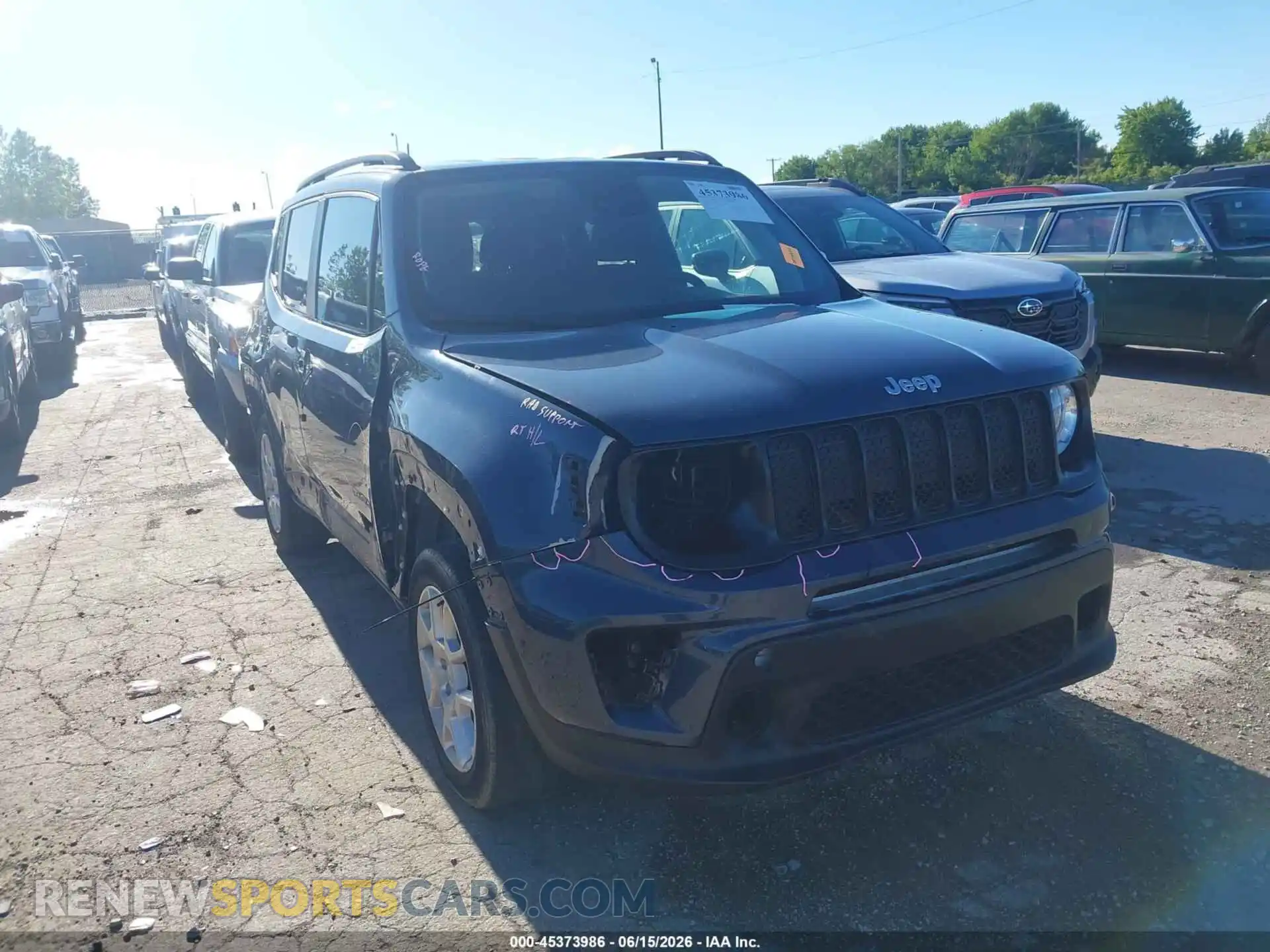 1 Photograph of a damaged car ZACNJDBB1MPN13697 JEEP RENEGADE 2021