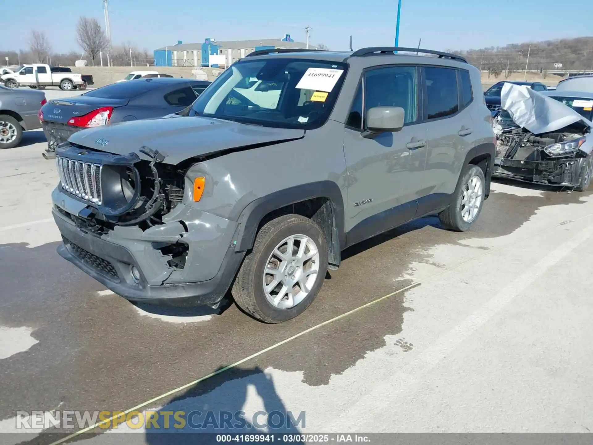 2 Photograph of a damaged car ZACNJDBB4MPM37523 JEEP RENEGADE 2021